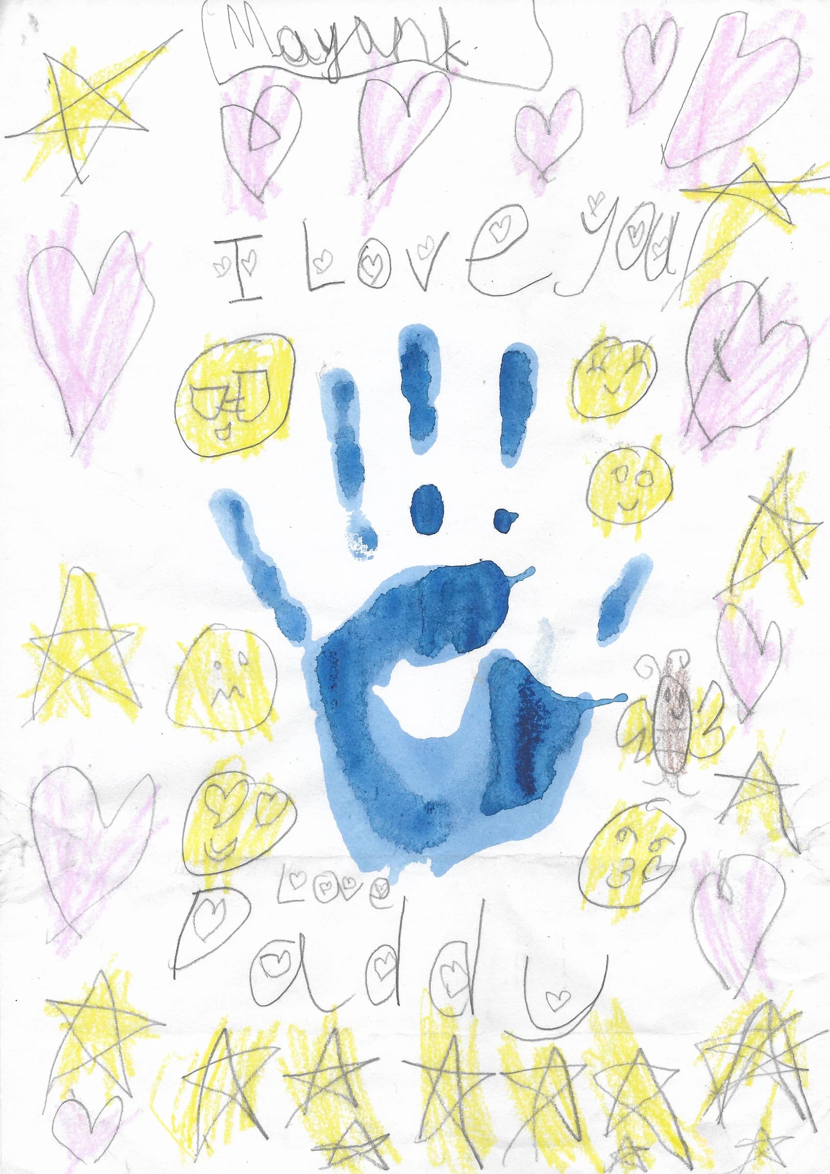 A scanned artwork by Mayank.