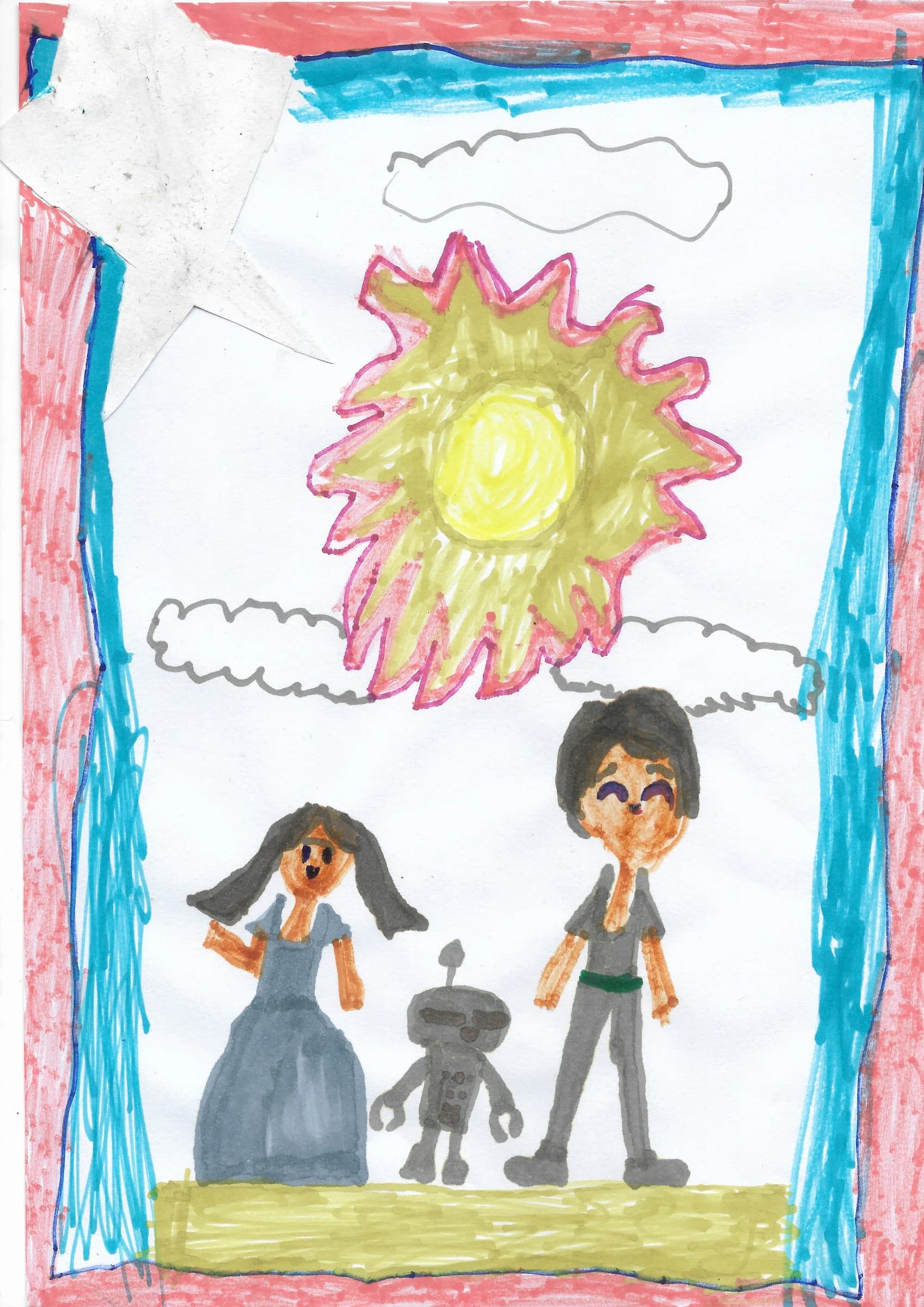 A scanned artwork by Mayank.