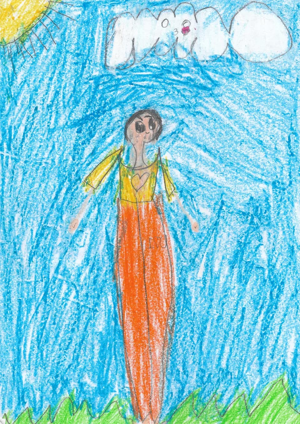 A scanned artwork by Mayank.