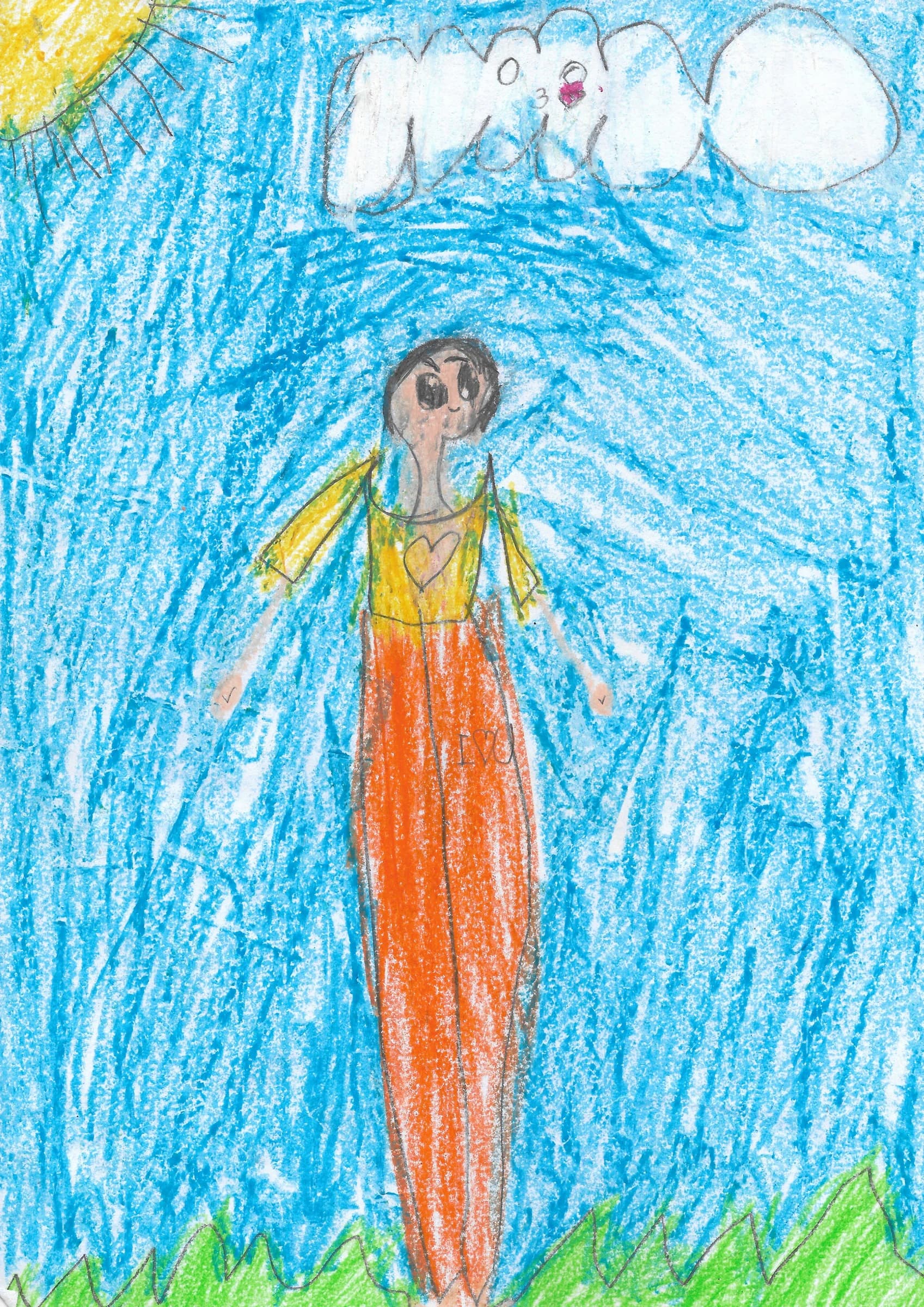A scanned artwork by Mayank.