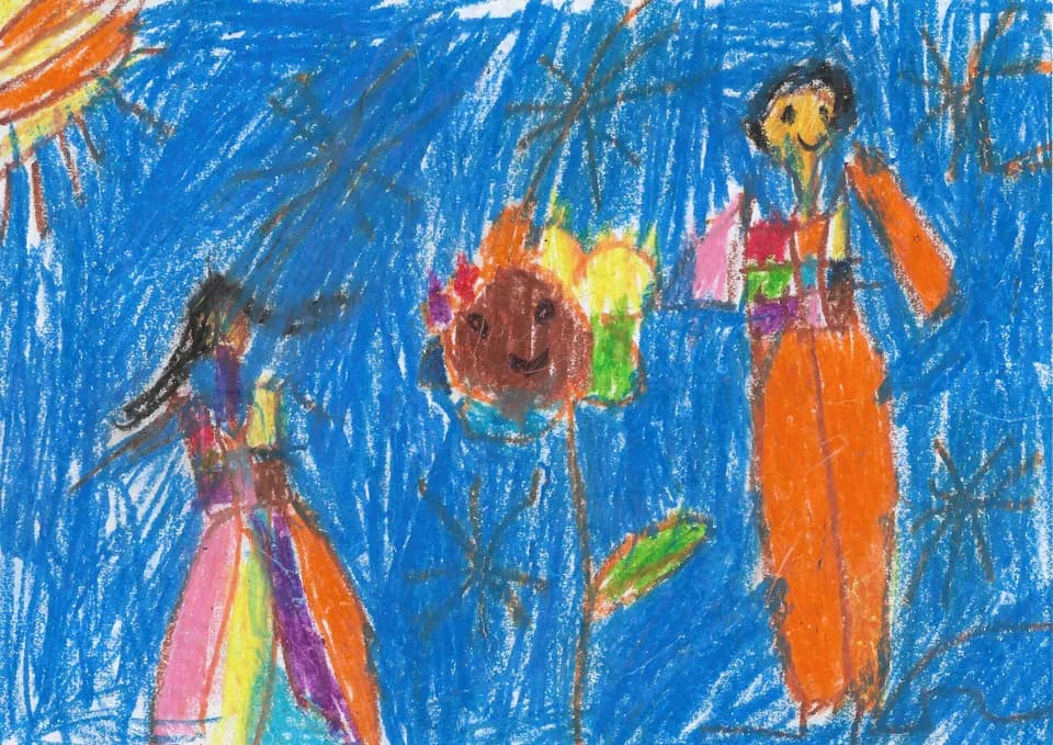 A scanned artwork by Mayank.