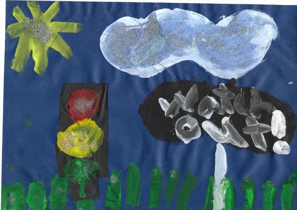 A scanned artwork by Mayank.
