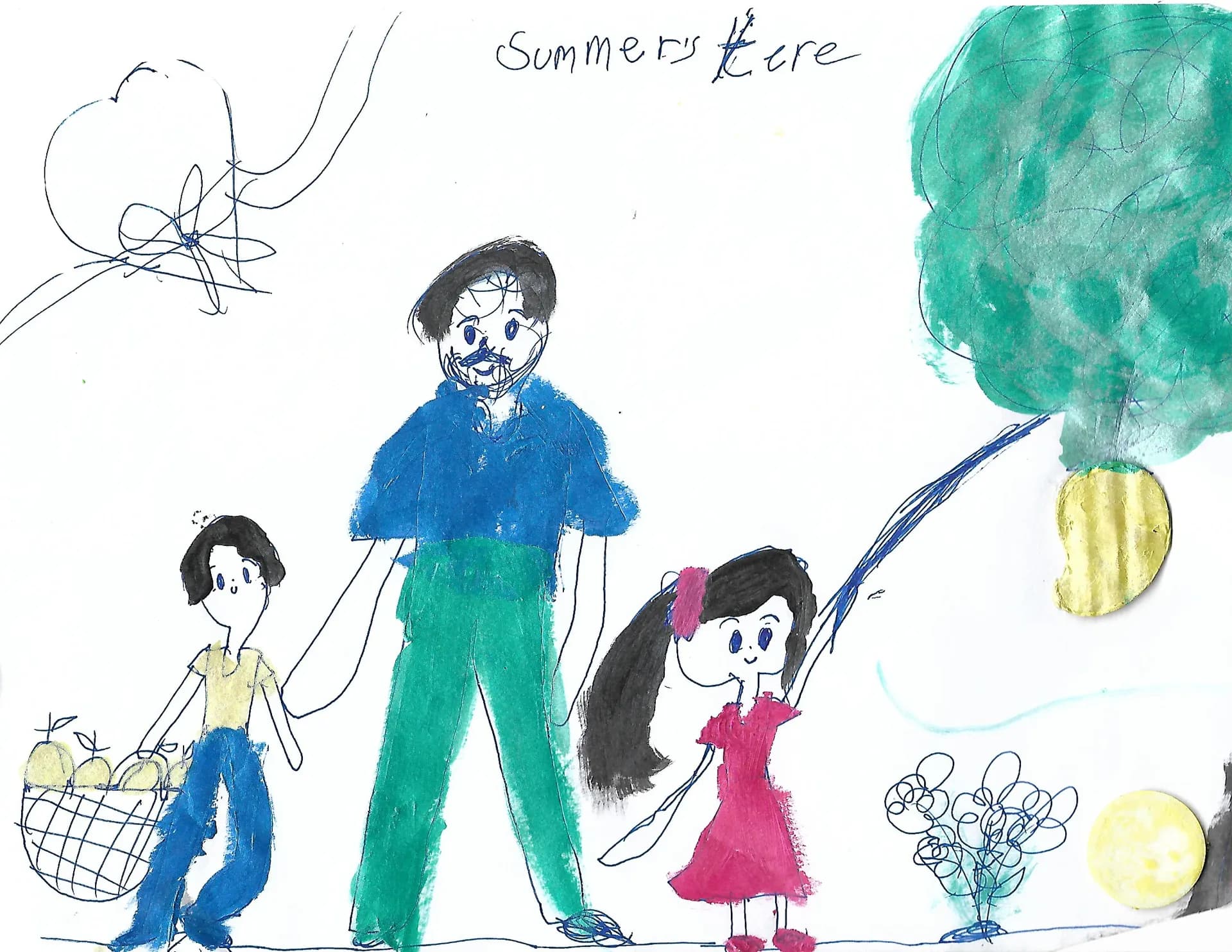A scanned artwork by Mayukha.