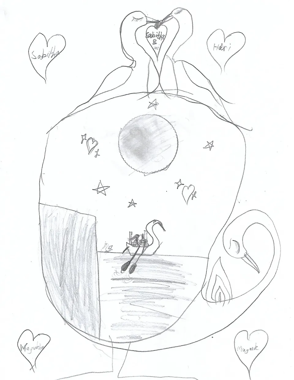 A scanned artwork by Mayukha.