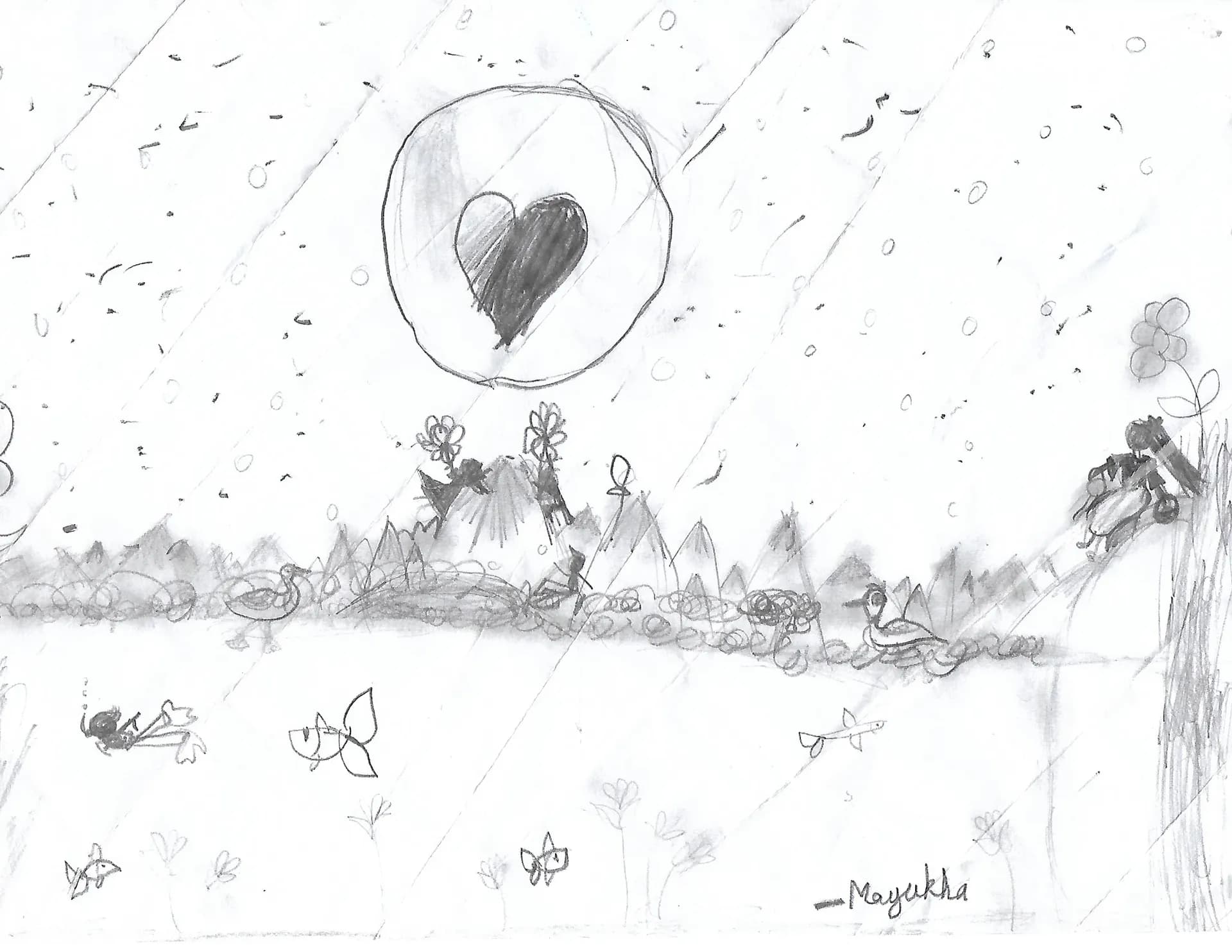 A scanned artwork by Mayukha.