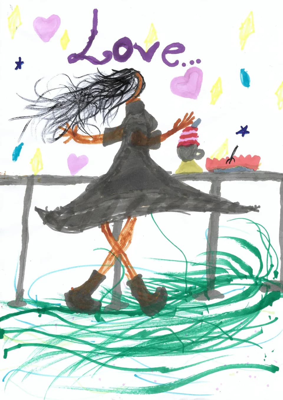 A scanned artwork by Mayukha.