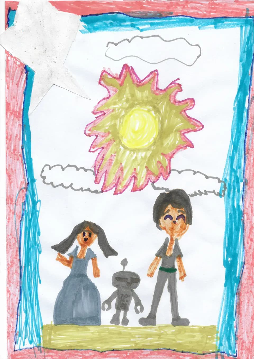 A scanned artwork by Mayank.